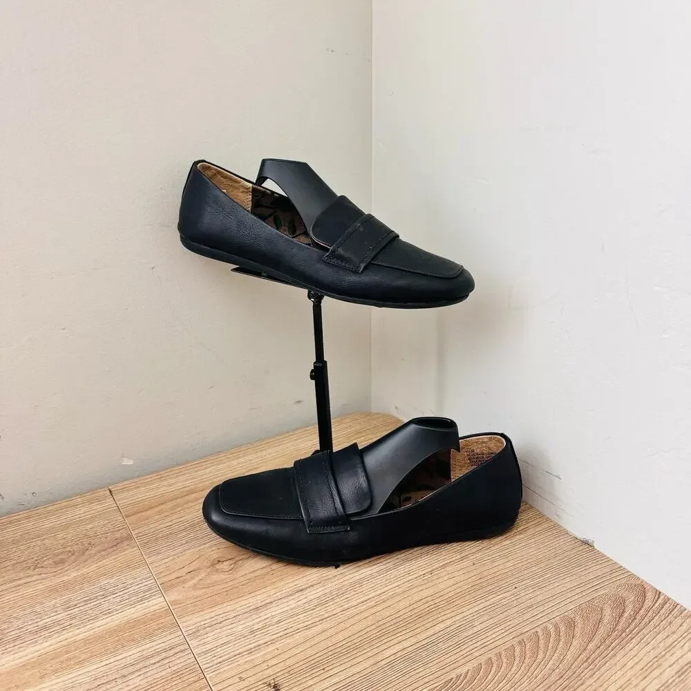 BOC Black Leather Slip On Loafers Women’s Size 7.5